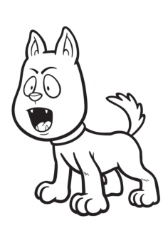 Puppy Outline Kids Coloring Pages Pdf, Free Vectors File